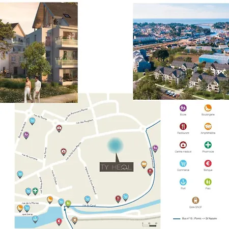 Apartman Rez-de-terrasse Pour 6 Proche Centre De Pornic